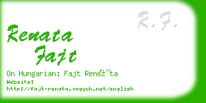 renata fajt business card